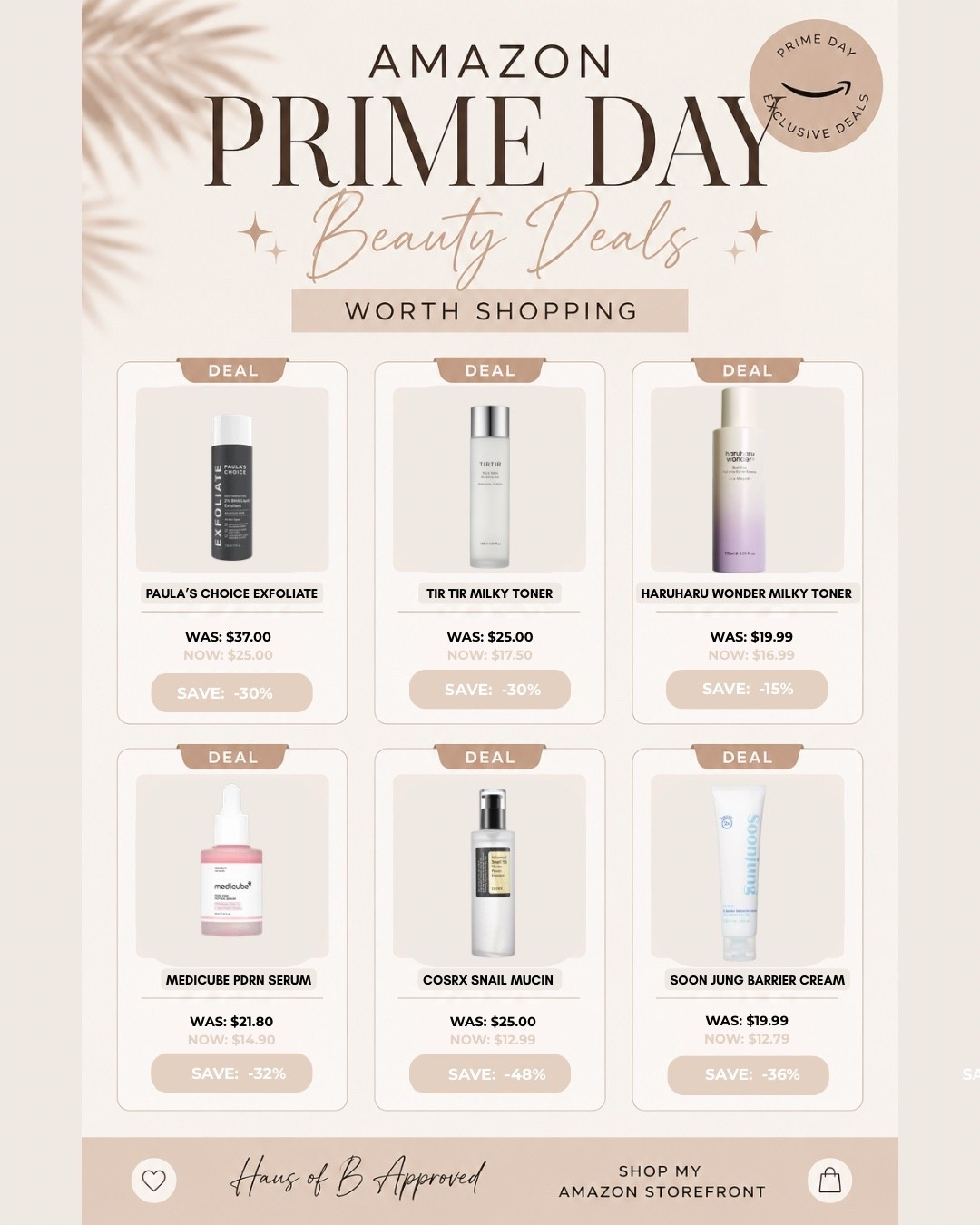 My favorite skincare products are on sale for Amazon Prime Sale!!! I use these products every day and are so hydrating for my dry skin ✨

#LTKBeauty #LTKSaleAlert #LTKselfcare