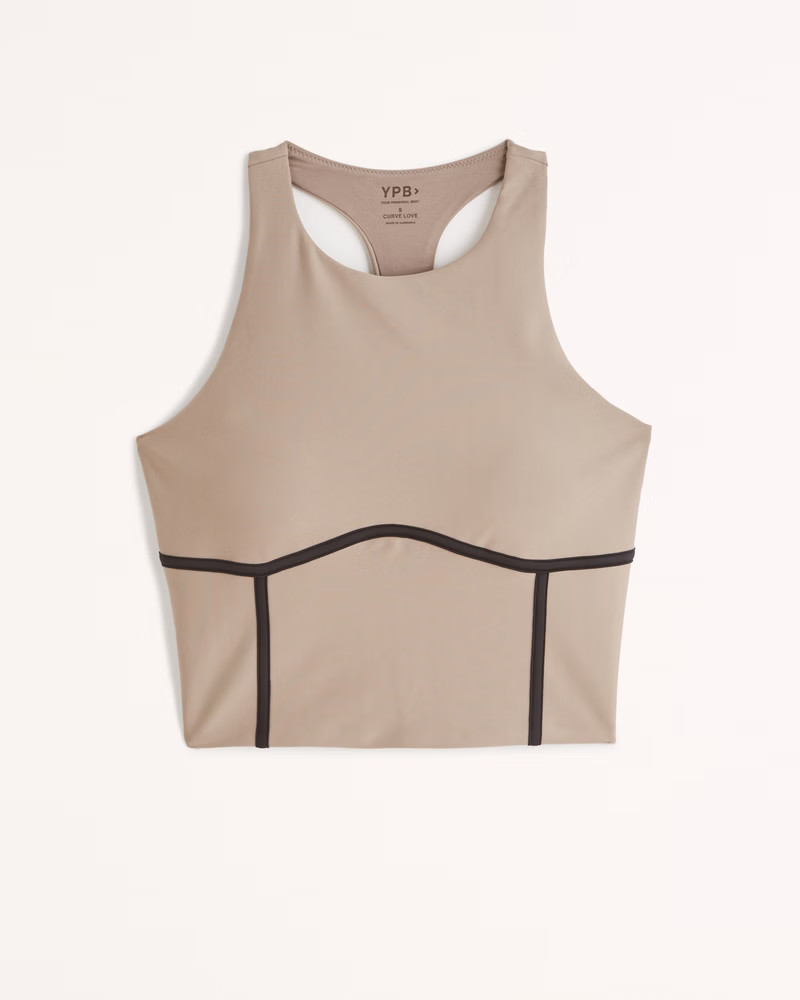 YPB sculptLUX Curve Love High-Neck Corset Slim Tank | Abercrombie & Fitch (US)