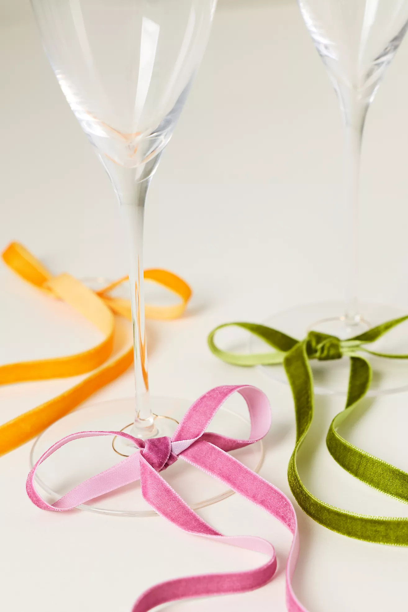 Velvet Bow Wine Charms, Set of 6 | Anthropologie (US)