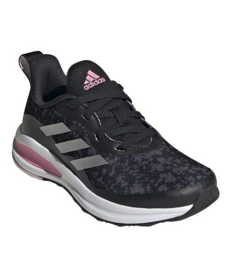 adidas Core Black & Pink Fortarun Sneaker - Kids | Zulily