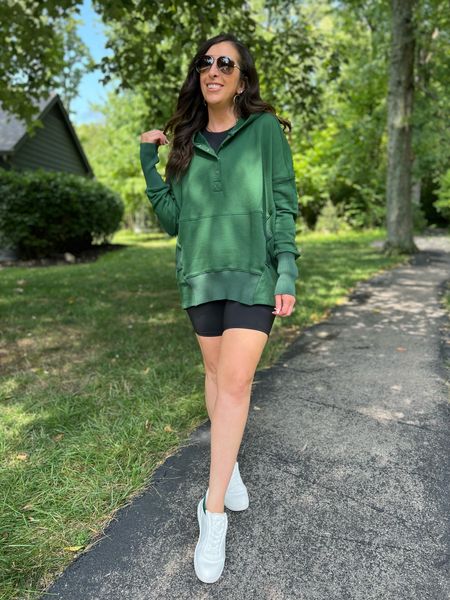 Ready for all the sideline cheering in my oversized hoodie. Love this color option…the exact shade of green to support our Sycamore Aviators when attending cross country races & soccer games!

STEPHSTYLE25OFF for hoodie discount 

#LTKstyletip #LTKcurves #LTKover40