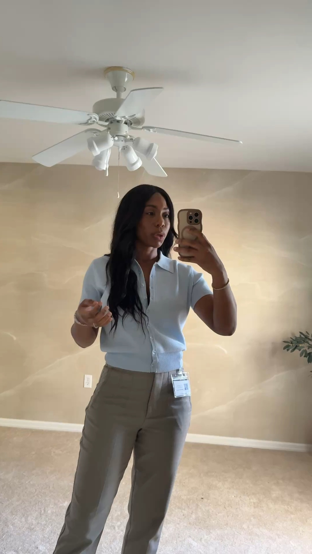 Work OOTD! This top from Dynamite is so nice. I got so many compliments on it. Fit is true to size. Wearing a M. Wearing a small in the pants from Zara

#LTKWorkwear #LTKootd