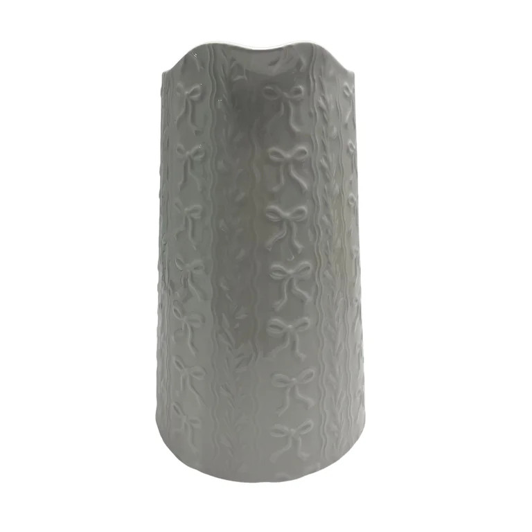 Embossed Stoneware 3-Quart Pitcher, White, by My Texas House | Walmart (US)