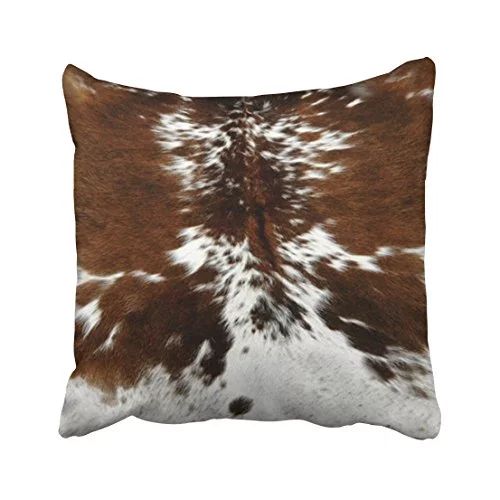 WinHome Decorative Decorative Tri Color Brown Cowhide Print Throw Pillow Covers Size 20x20 inches... | Walmart (US)