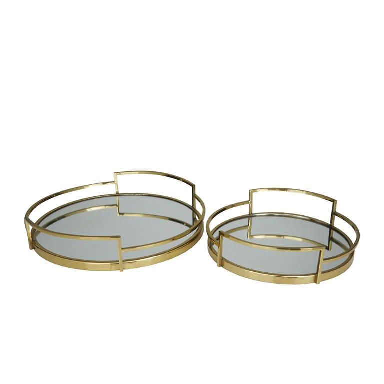 Stainless Steel Mirrored Tray Set of 2 (2 Colors) | Inspire Me! Home Decor