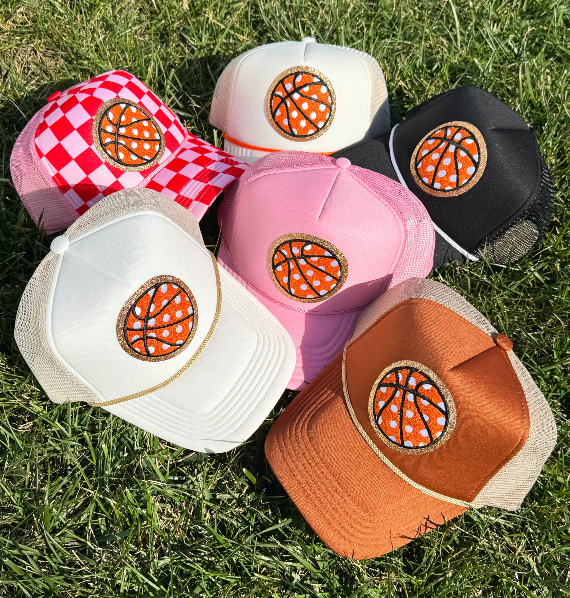 Polka Dot Basketball Patch Hat | Poppy & Pine
