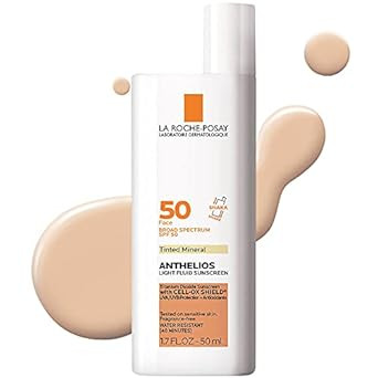 La Roche-Posay Anthelios Tinted Sunscreen SPF 50, Ultra-Light Fluid Broad Spectrum SPF 50, Face S... | Amazon (US)