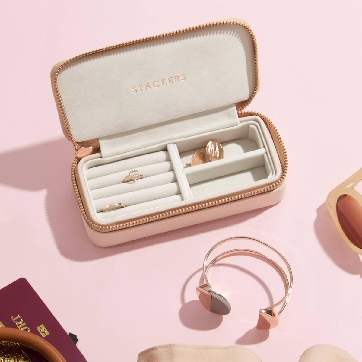 Stackers Blush Travel Jewelry Case | The Container Store