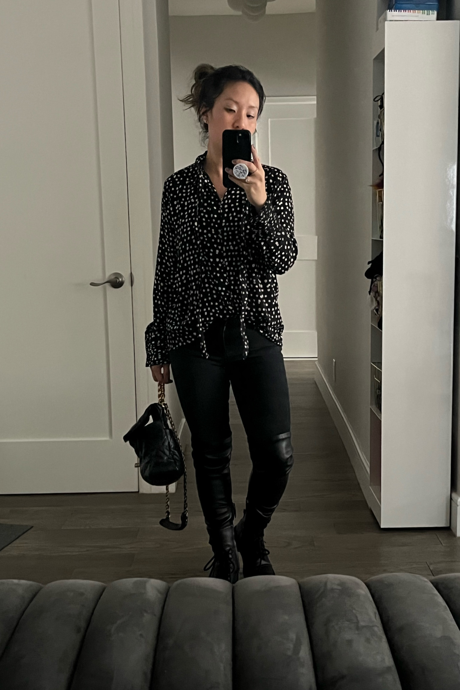 This is me on my way to being a mystery reader for the kiddies at school. True story. Mom life.

#LTKitbag #LTKfamily #LTKstyletip