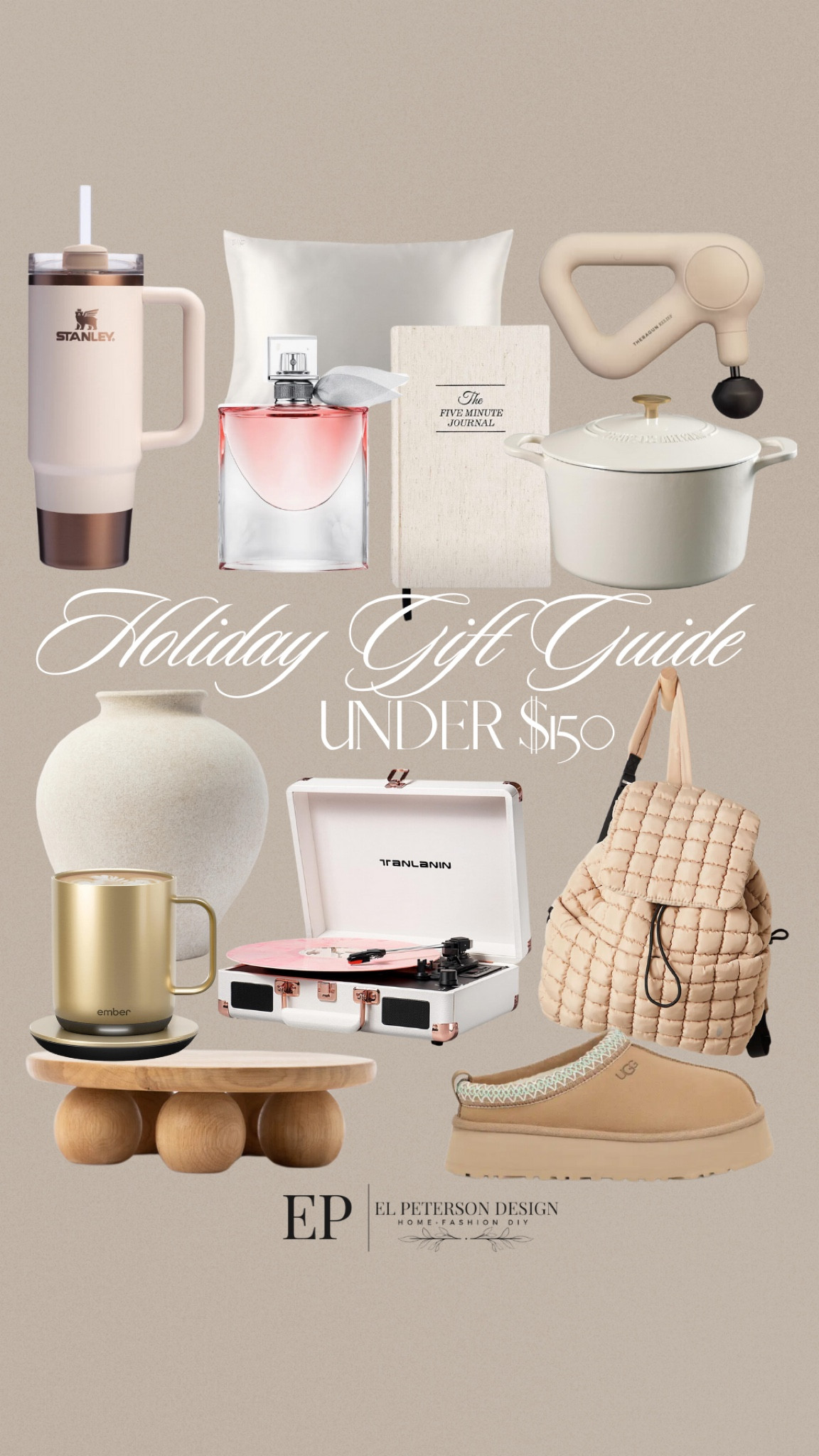 Gift guide under $150
Journal
Perfume
Dutch oven
Pillow cover
Vase
Mug Warmer
Slippers
Backpack
Record player 
Oak pedestal 


#LTKGiftGuide