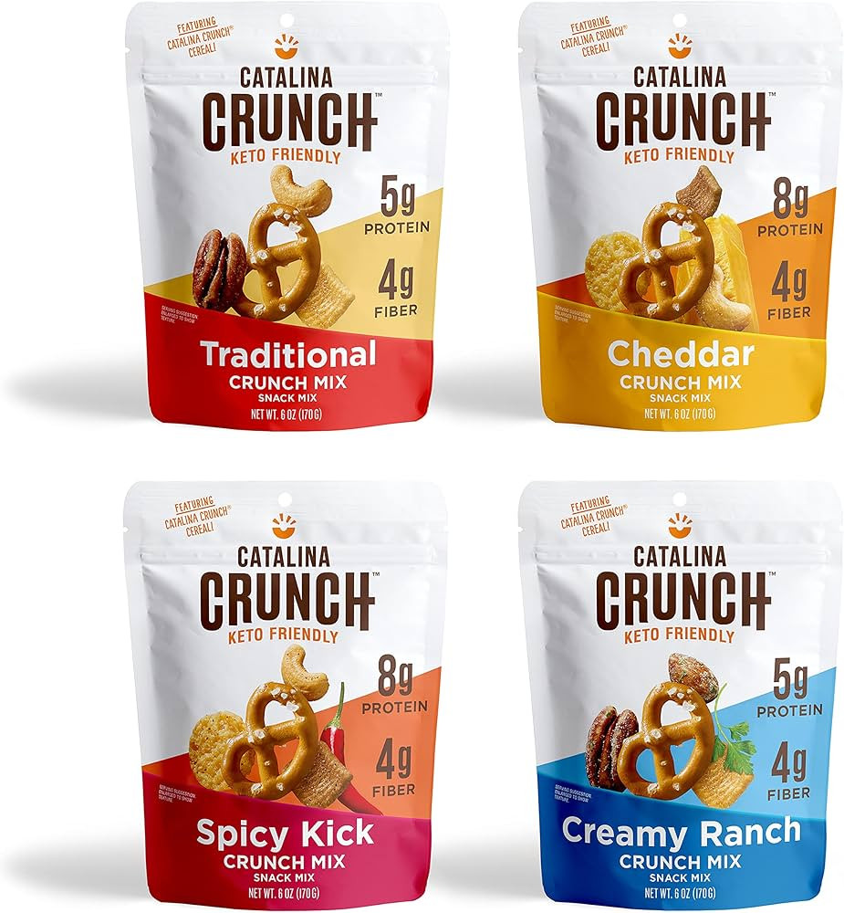 Catalina Crunch Mix Keto Snack Mix Variety Pack | Keto Friendly, Low Carb, Protein Snacks, 6 oz (... | Amazon (US)