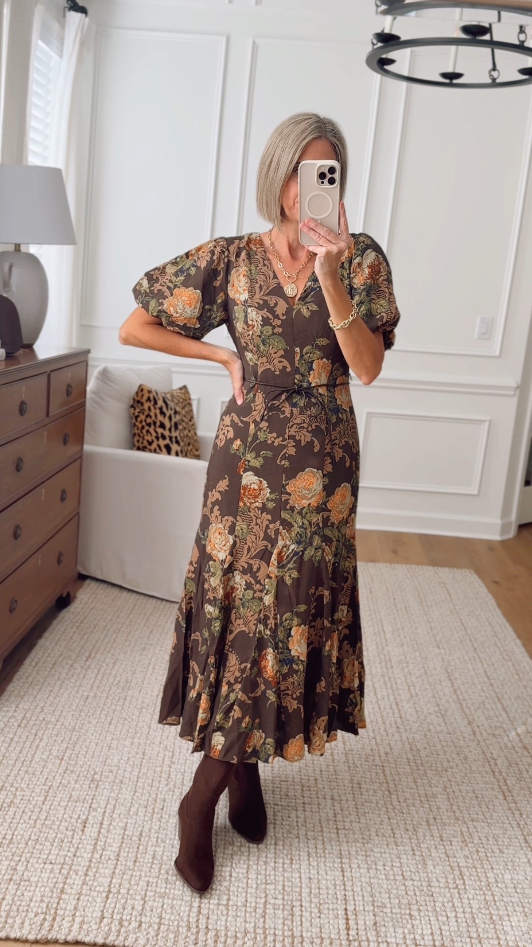 You guys! I am so in love with this dress! The colors just scream fall! 🍁🍂 Perfect for a dressy Thanksgiving outfit or as a wedding guest dress. Wearing a size small. It has a rope tie that is removable and zips up the back. I love the slight puff sleeve. 


Comment SHOP below to receive a DM with the link to this post on my LTK ⬇ https://liketk.it/5vvI9 #ltkwedding #ltkseasonal #ltkover40

#LTKSeasonal #LTKStyleTip #LTKHoliday