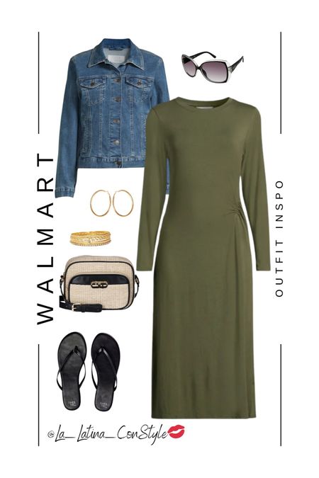 Chic & affordable transitional outfit alert.  Walmart truly has everything you need to look fabulously chic while staying on budget. What if I told you the most expensive thing here are the sunglasses? 🤔 Crazy, right?!

#LTKstyletip #LTKmidsize #LTKSeasonal