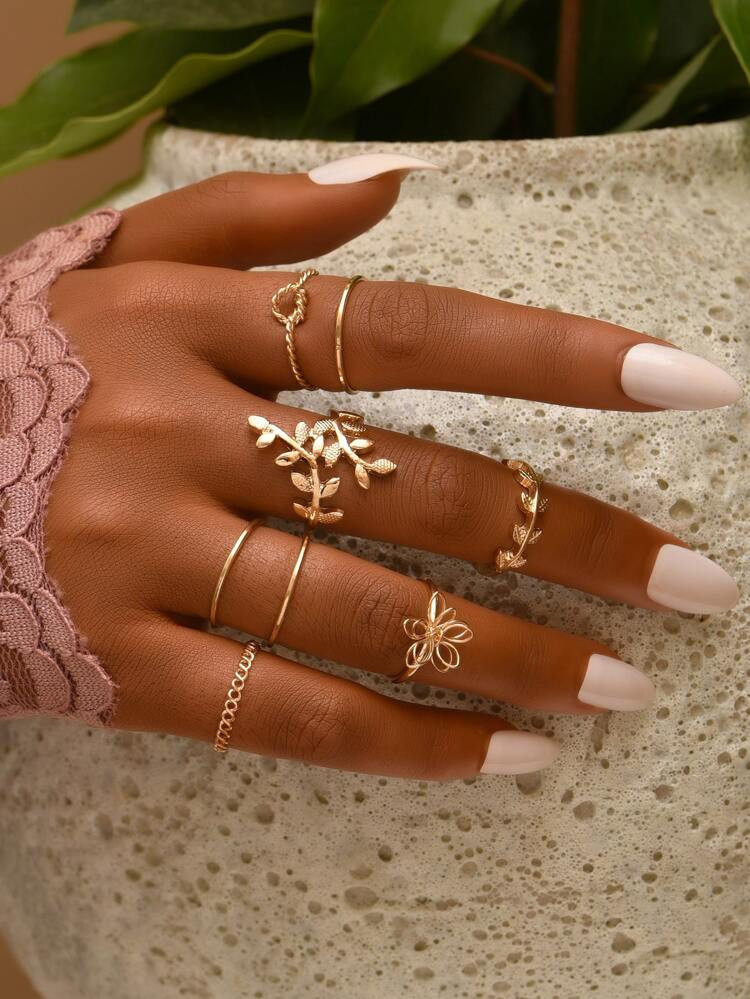 8pcs Alloy Ring | SHEIN