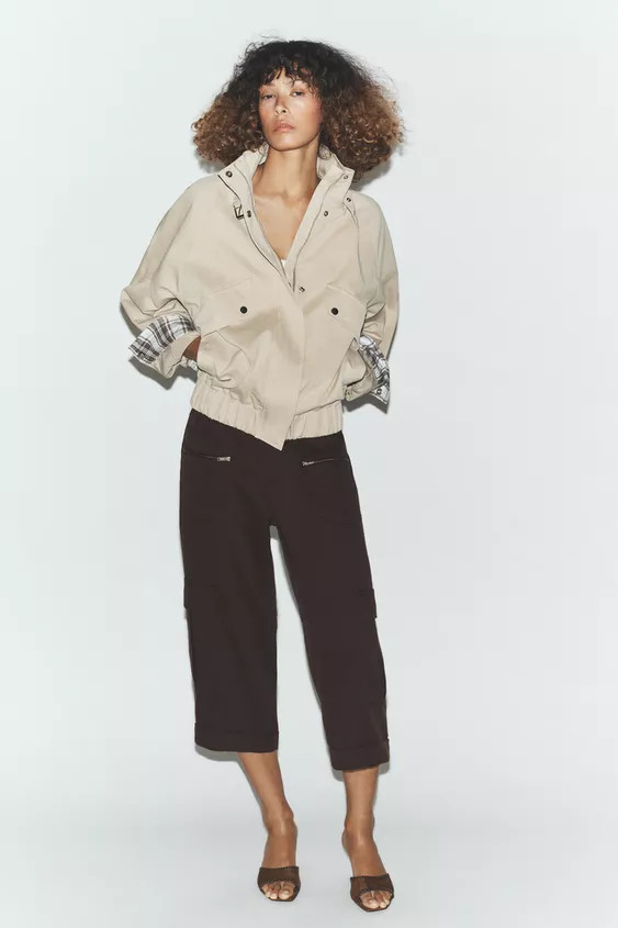 OVERSIZE HIGH NECK BOMBER JACKET | Zara UK