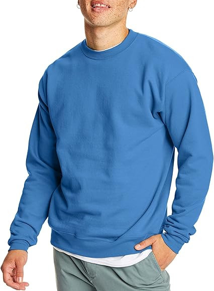 Hanes Men's Ecosmart Fleece Sweatshirt, Cotton-blend Pullover, Crewneck Sweatshirt for Men, 1 Or ... | Amazon (US)