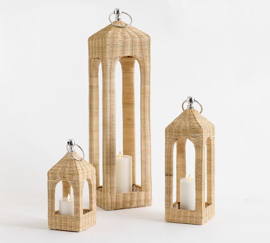 Caleb Rattan Lantern | Pottery Barn (US)