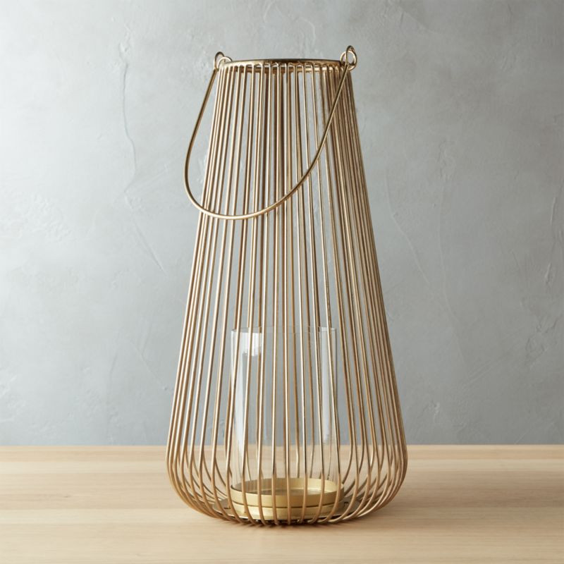 Swoon Small Brass Hurricane + Reviews | CB2 | CB2