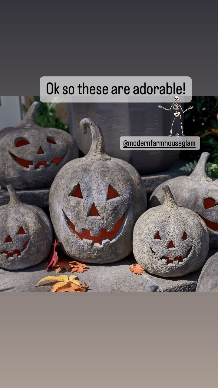 Terracotta Halloween pumpkins fall decorating outdoor porch, modern farmhouse glam 

#LTKSeasonal #LTKHome