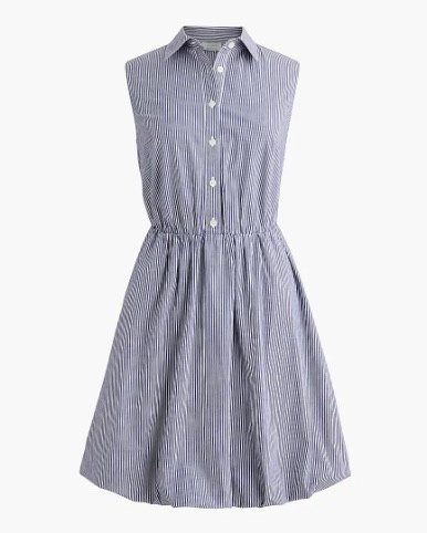 Blue and white striped sleeveless shirt dress 
Golf outfit 

#LTKOver40 #LTKstorytime