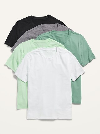 Soft-Washed Crew-Neck T-Shirt 5-Pack for Men | Old Navy (US)