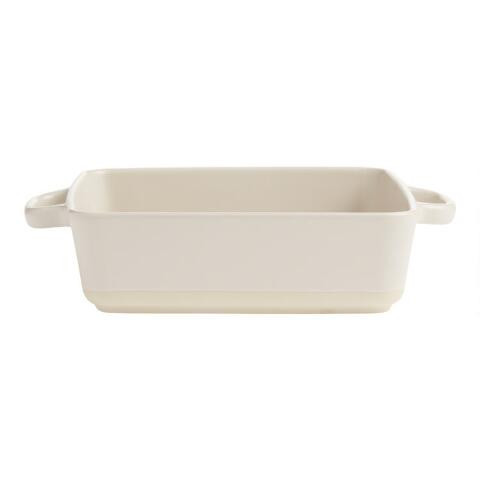 Square Greige Ceramic Baker | World Market