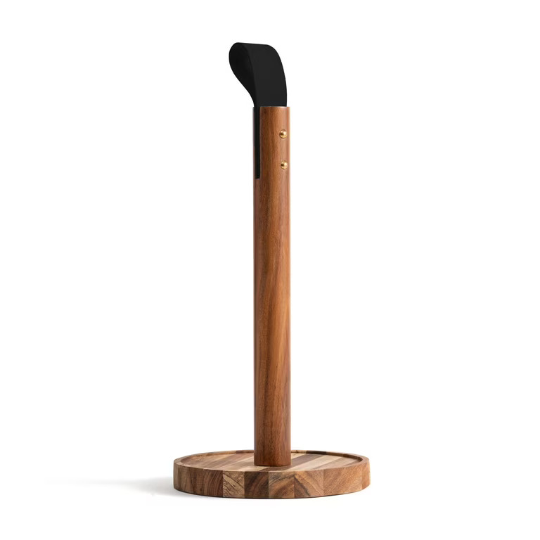 Ironwood Gourmet Acacia Wood Paper Towel Holder with Leather Handle | Walmart (US)