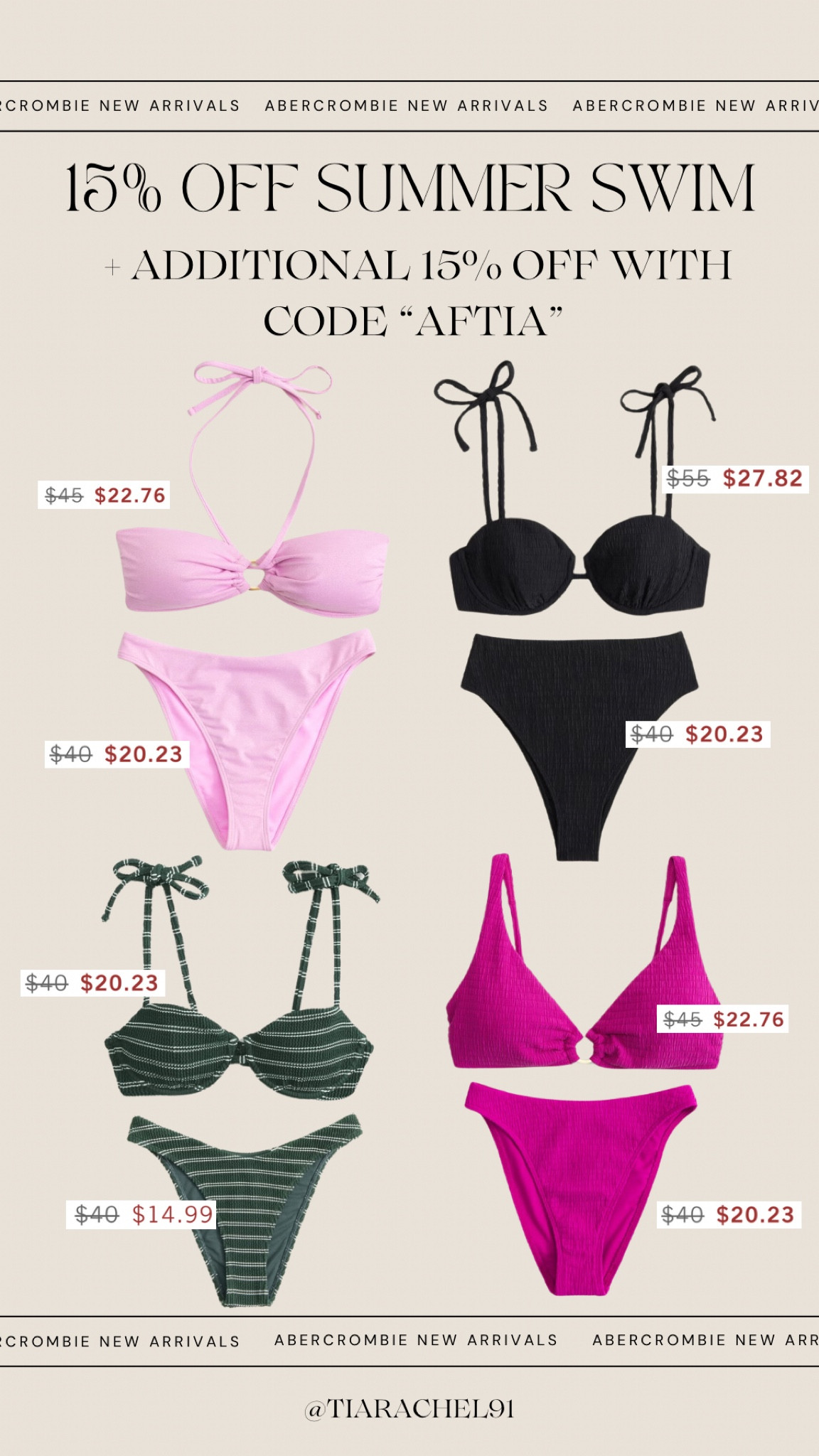 Such good swim prices at Abercrombie with my code “AFTIA” !!

#LTKSwim #LTKSummerSales #LTKSaleAlert