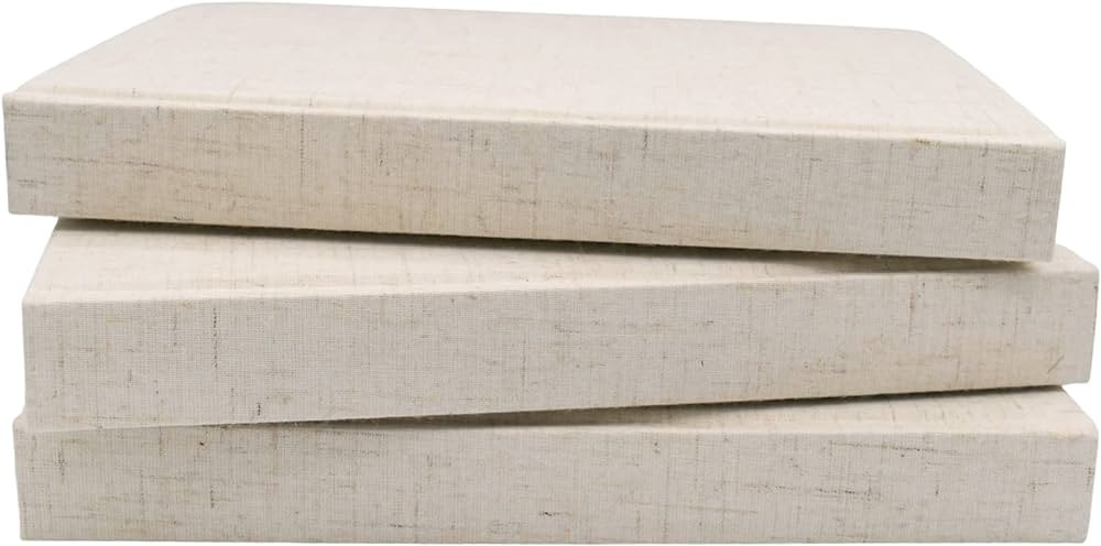 Kigan Home Linen Covered Decorative Books, Set of 3 - Neutral Fabric Decorative Books for Boho Ho... | Amazon (US)