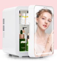 BOGDA Mini Skincare Fridge (4 Liter/6 Can) with Dimmable LED Light Mirror, Cooler and Warmer for ... | Amazon (US)