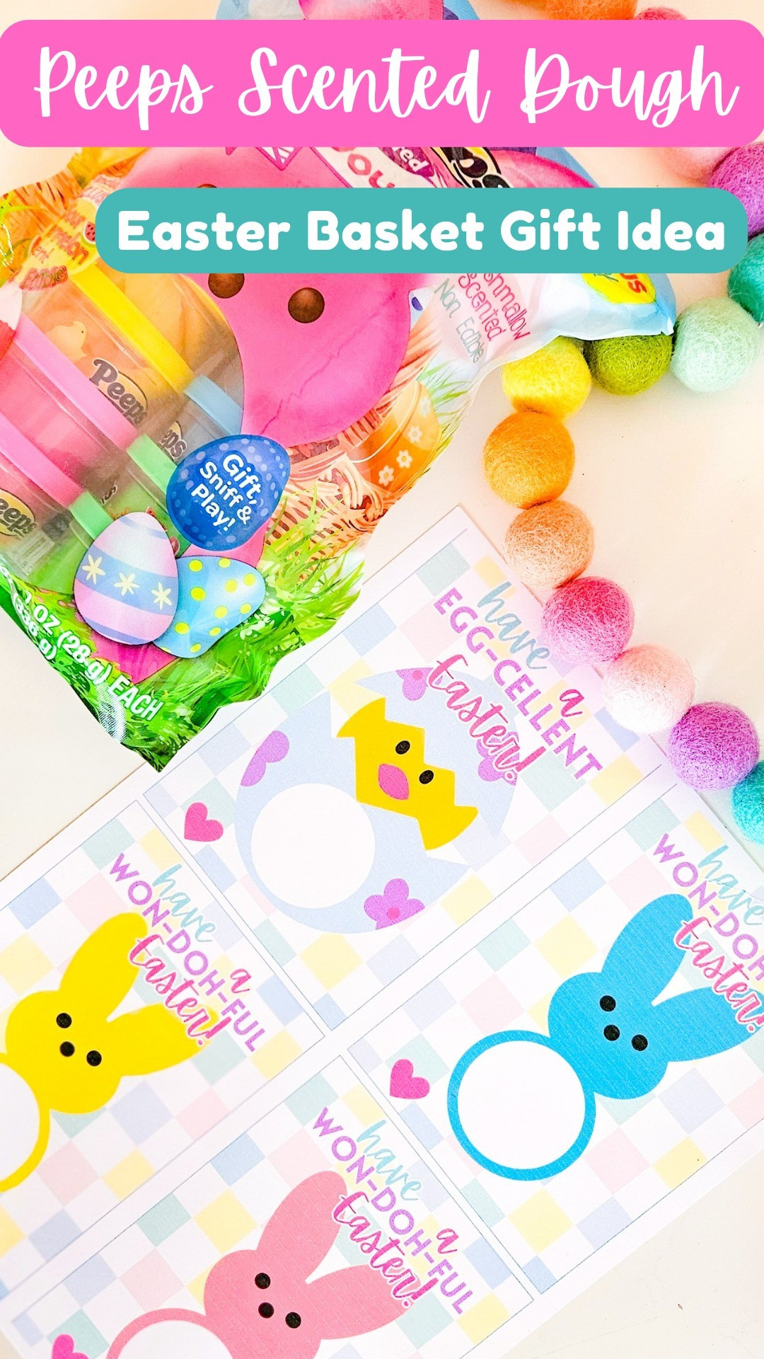 Peeps Scented Dough Easter Basket Gift Idea and Printable 

