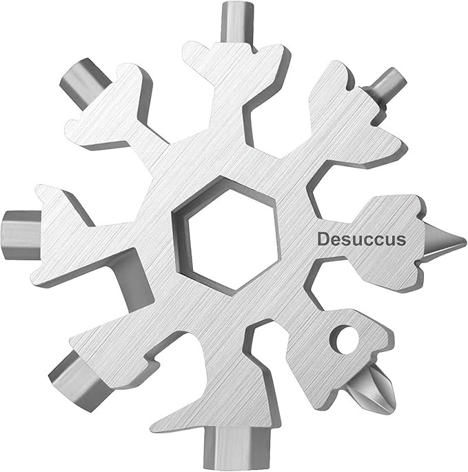 Desuccus 18-in-1 Snowflake Multi Tool, Stainless Steel Snowflake Bottle Opener/Flat Phillips Scre... | Amazon (US)