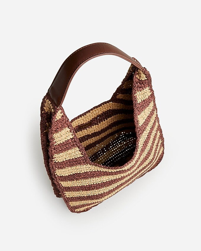 Straw shoulder bag in stripe | J. Crew US