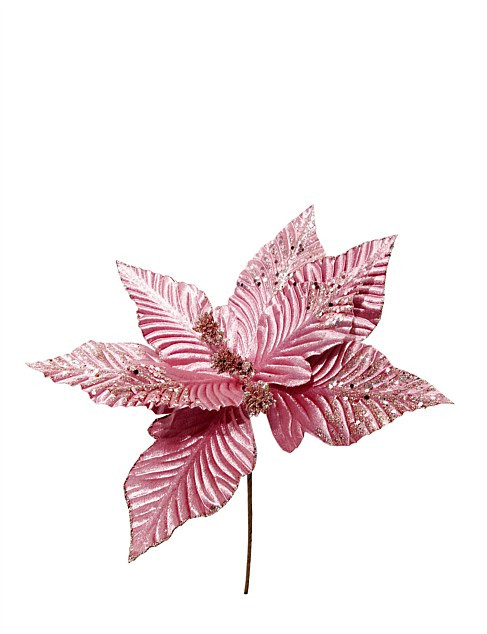 David Jones 38cm Pink Poinsettia Flower Pick | David Jones | David Jones (Australia & New Zealand)