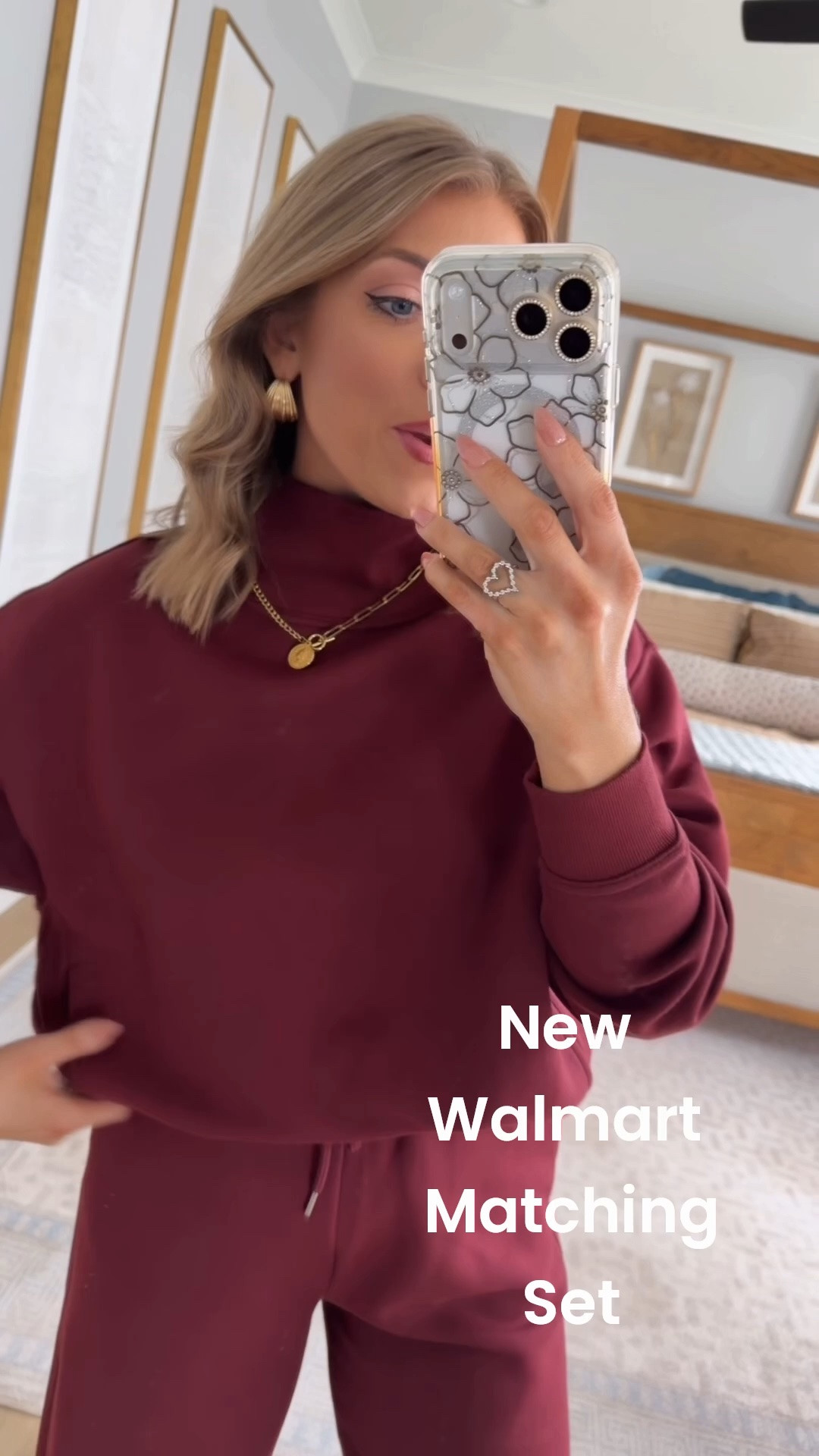 The COLOR of this Walmart matching set! 😍🍷 This deep burgundy sweatshirt and wide leg pants set is the perfect combination of comfy + put together. I love it styled with neutral clogs for an easy everyday outfit! Walmart has been absolutely killing it with their affordable matching sets lately. 🙌🏼

#walmartfashion #walmartfinds #walmartstyle #walmartoutfit #walmartmatchingSet #matchingset #burgundyoutfit #comfyoutfit #affordablefashion #fallfashion #walmartnewarrivals