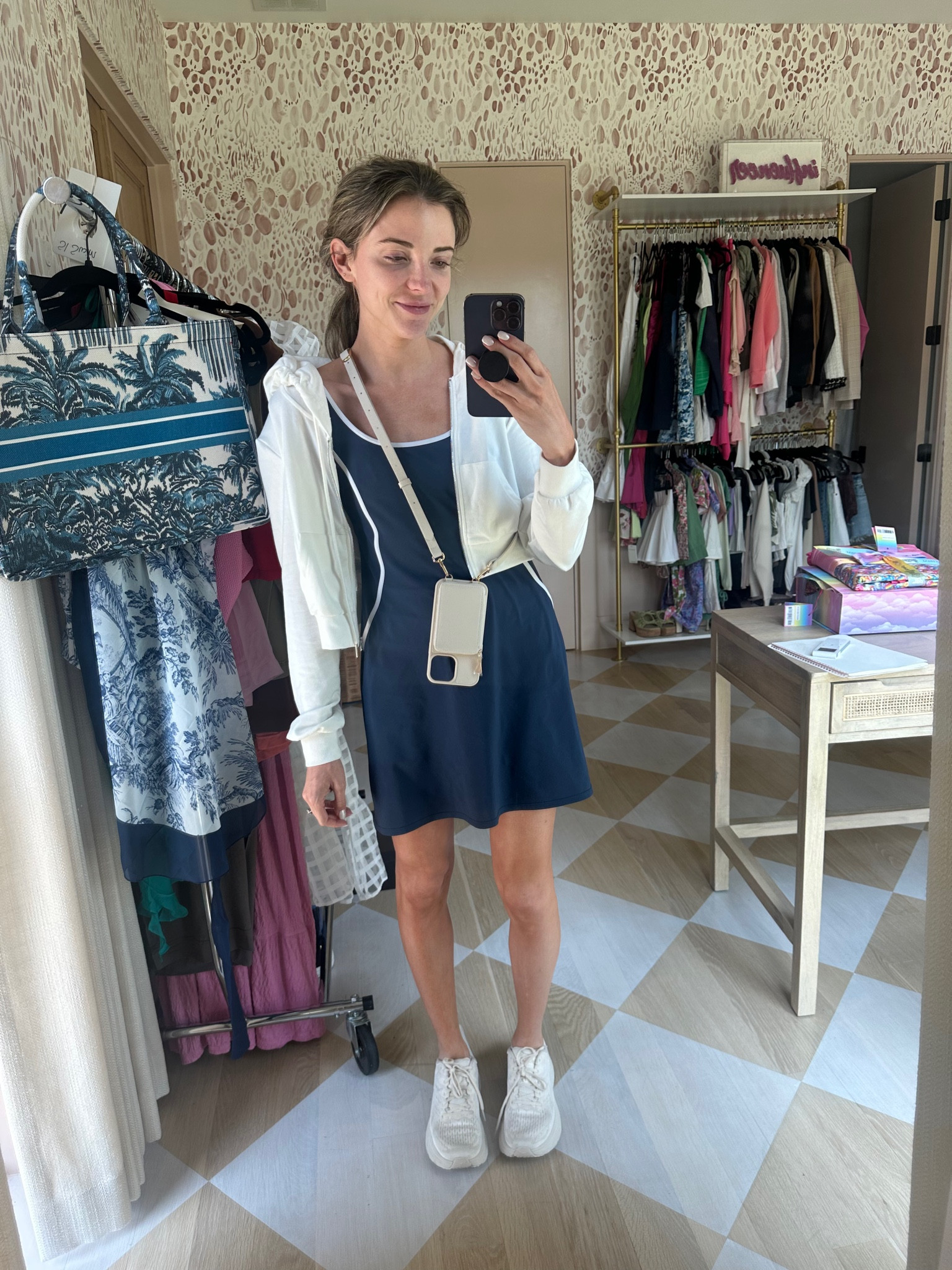 Dress - abercrombie 
Sweatshirt - Abercrombie
Shoes - hoka

#LTKfit #LTKshoecrush #LTKunder50