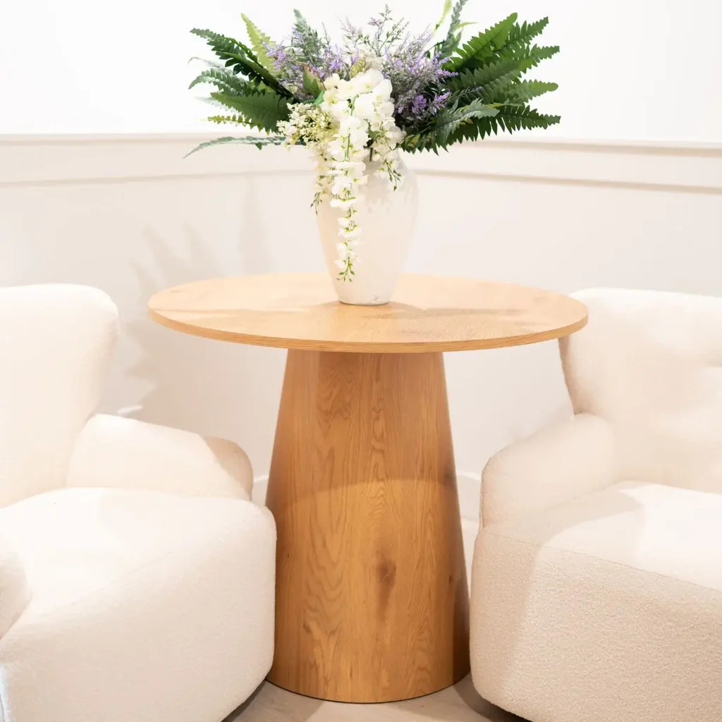 Dwen 35" Modern Round Pedestal Dining Table | Pop Maison