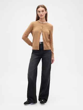 High Rise Wide-Leg Sweatpant Jeans | Gap Factory