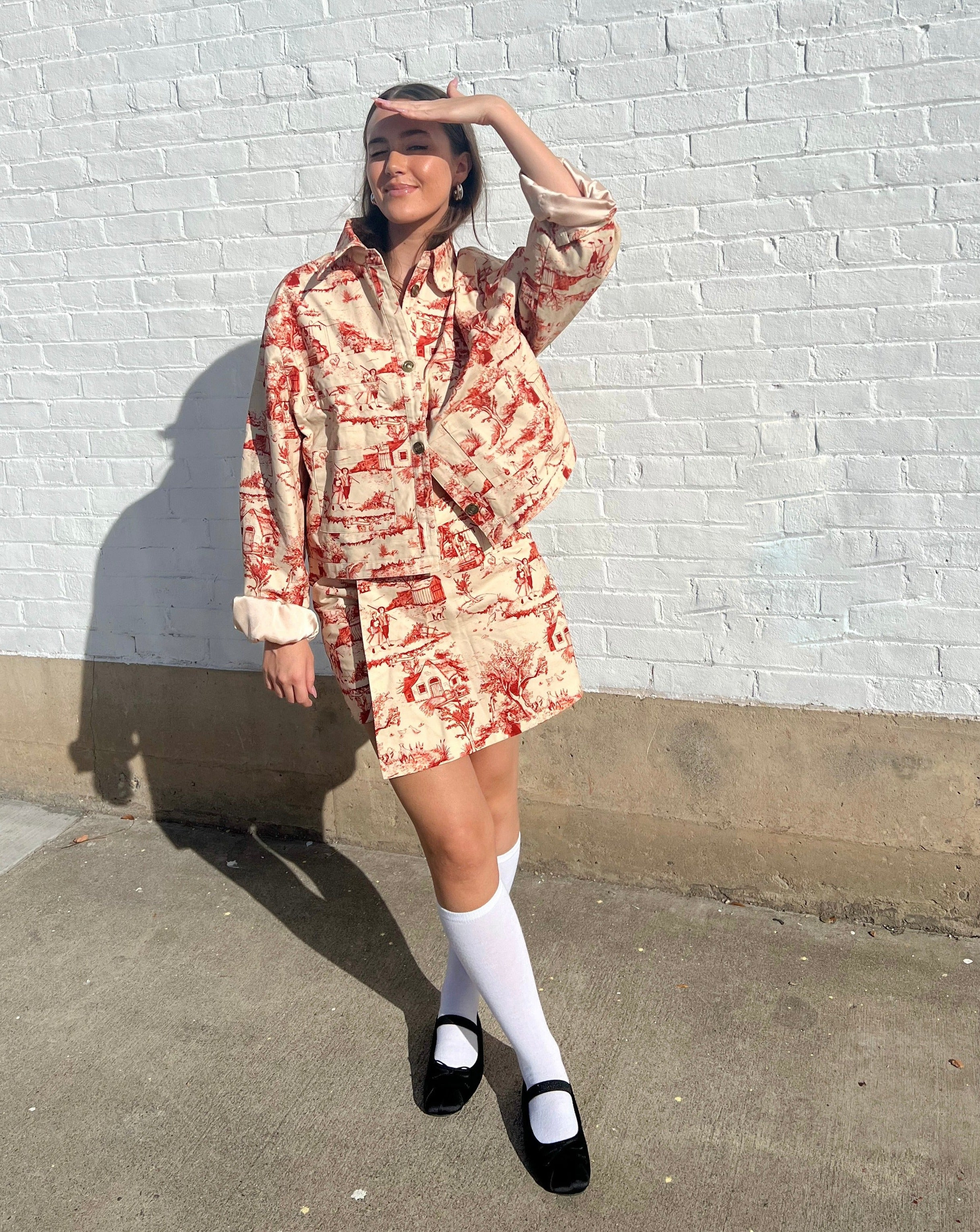 The Amelie Skort - Red Toile | Sonderhaus