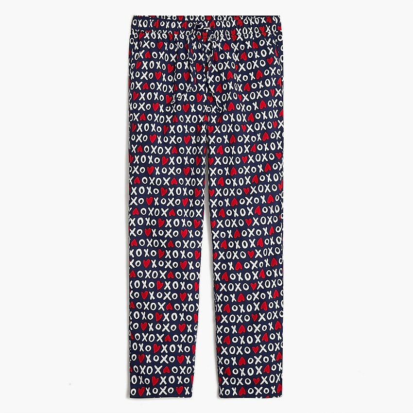 Printed cotton poplin pajama pant | J.Crew Factory