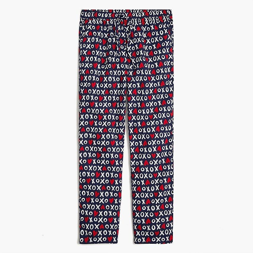 Printed cotton poplin pajama pant | J.Crew Factory