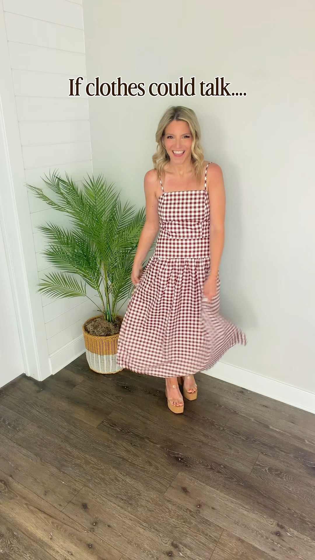Three ways, one set, endless compliments ✨

This brown + white gingham skirt set is doing the most-from casual coffee runs to date night and everything in between. Styled it 3 ways to show just how versatile (and worth it) it really is. Which look are you picking-1, 2, or 3? 🤎

#momstyle #effortlessstyle #over40fashion #styled3ways 

#LTKootd #LTKOver40 #LTKMothersDay