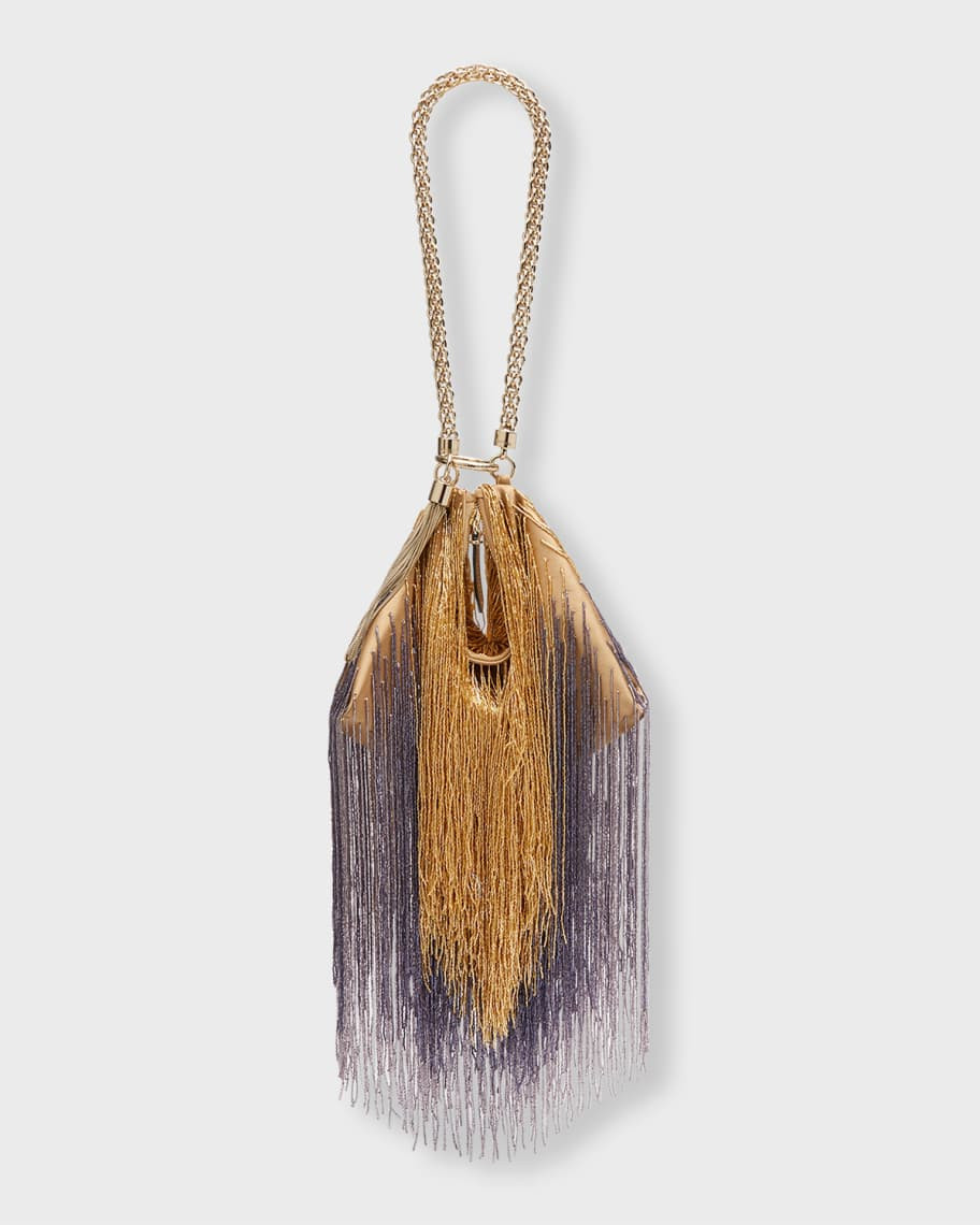 Jimmy Choo Callie Allover Fringe Chain Shoulder Bag | Neiman Marcus