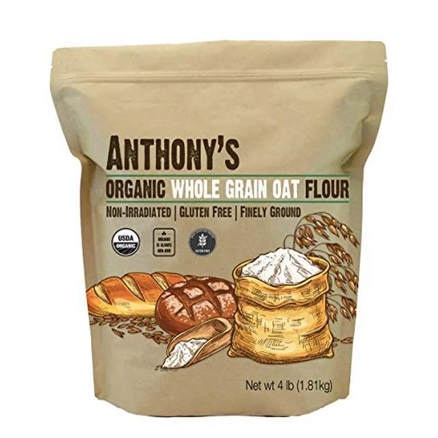 Anthony's Organic Whole Grain Oat Flour, 4 lb, Gluten Free, Non GMO, Non Irradiated, Finely Groun... | Walmart (US)