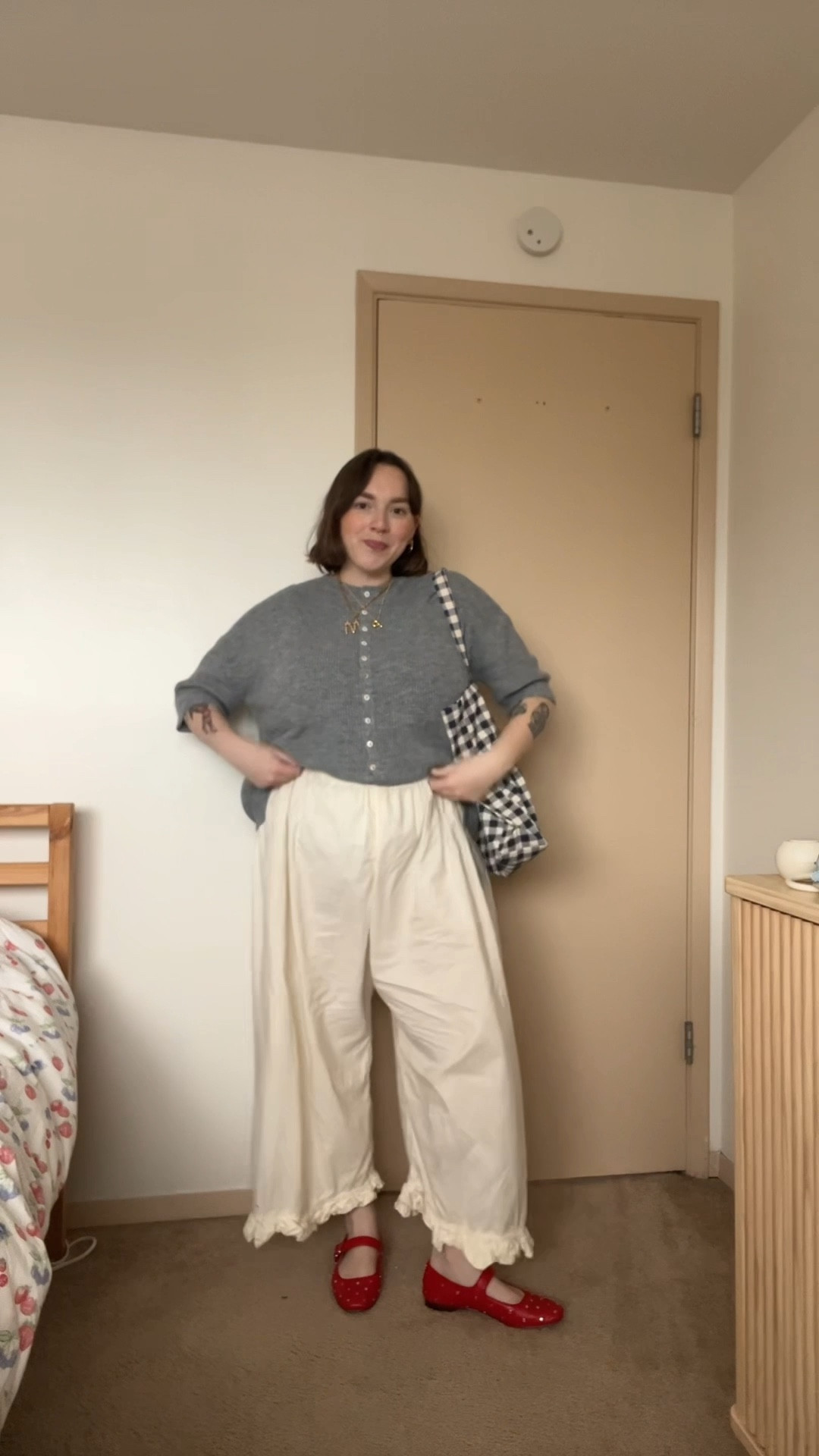 04/07 ootd 🍓 pants are custom made by Archive Craft, linked similar!