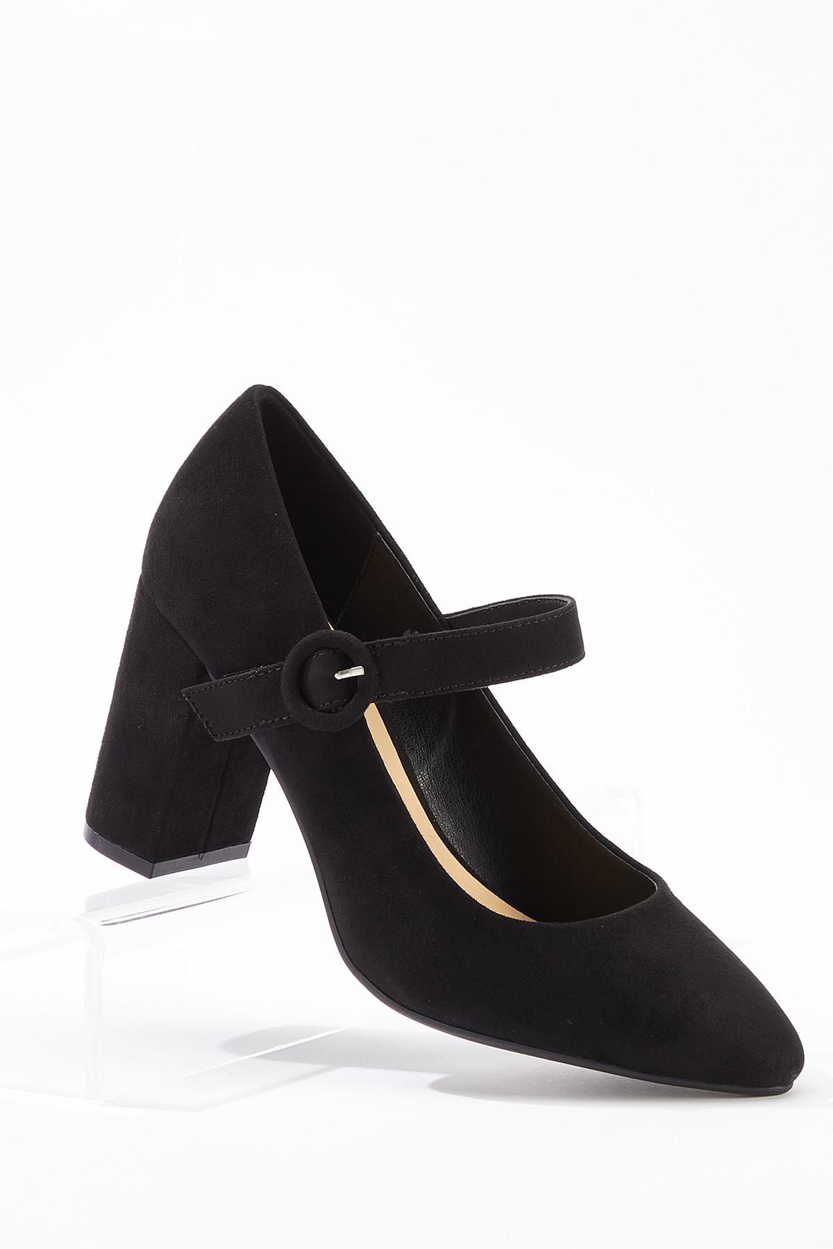 Wide Width Black Mary Jane Heels | Cato Fashions