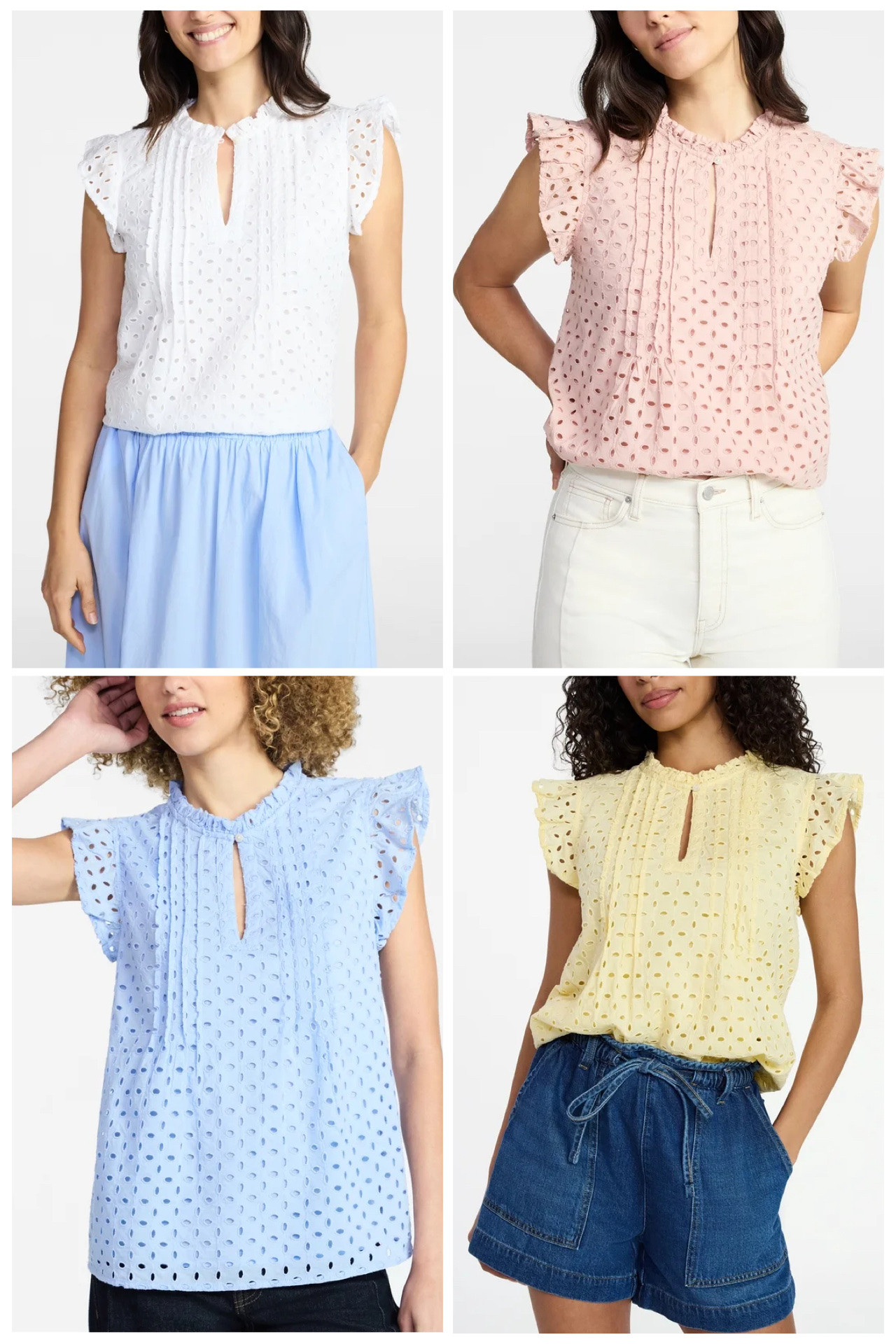 Walmart new arrival, eyelet top 

#LTKootd