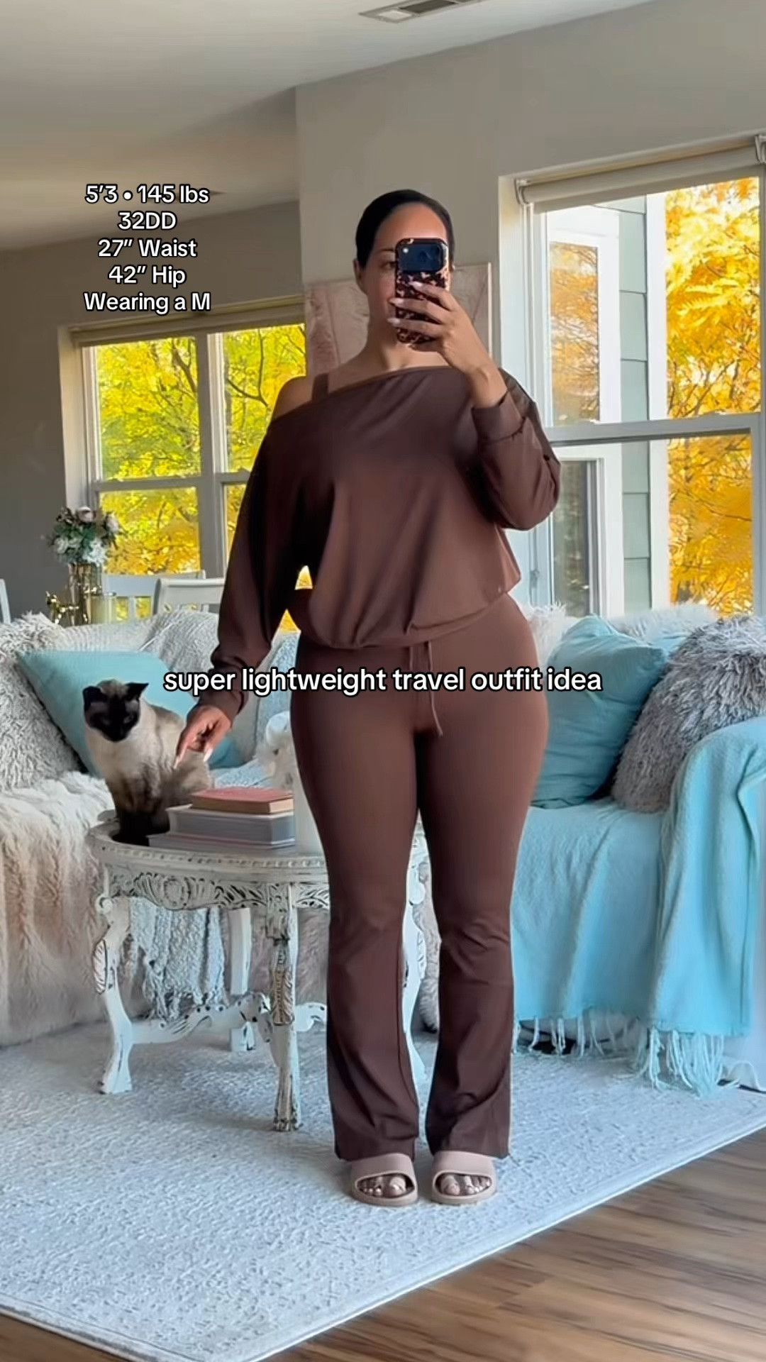 SUPER comfy matching set! This drawing pant matching lounge set outfit is soft, comes in multiple colors and has stretch. Works great for lounging at home, running errands or as a comfortable travel outfit. Fits true to size and comes in multiple colors. 

WHERE TO WEAR IT: Errands, airport, home, school pick up 
STRETCH: Yes 
TRUE TO SIZE: Yes
OVERALL FIT: Top loose pants tight
PETITE FRIENDLY: Yes

Sizing ⬇️
5’3 
Bust: 32DD
Waist: 27”
Hips: 42”
Wearing Size M

Make sure you download the ✨FREE✨ LTK app and follow me @heyrissyrozay for all my style and beauty finds 🫶🏽

ashion over 40
petite curvy outfits