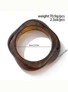 3pcs Asymmetrical Acrylic Semi-Transparent Bracelet, Unique & Versatile Fashion Accessory For Wom... | SHEIN