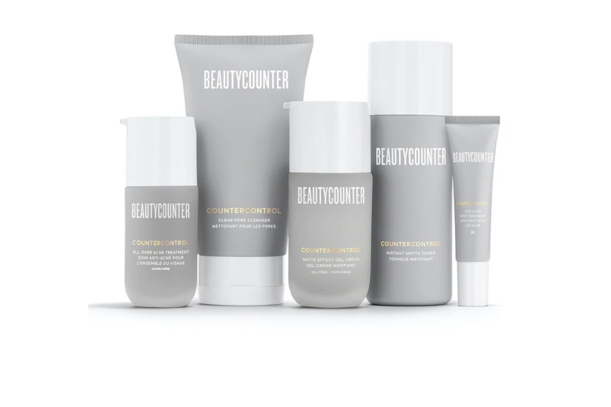 Is your skin oily? Are you struggling with  blemishes? This set is perfect for blemish prevention! These countercontrol products have a mattifying quality that will leave your skin shine free. This set includes an all over acne treatment, a clear pore cleanser, an instant matte toner, matte effect gel cream and an SOS acne spot treatment.